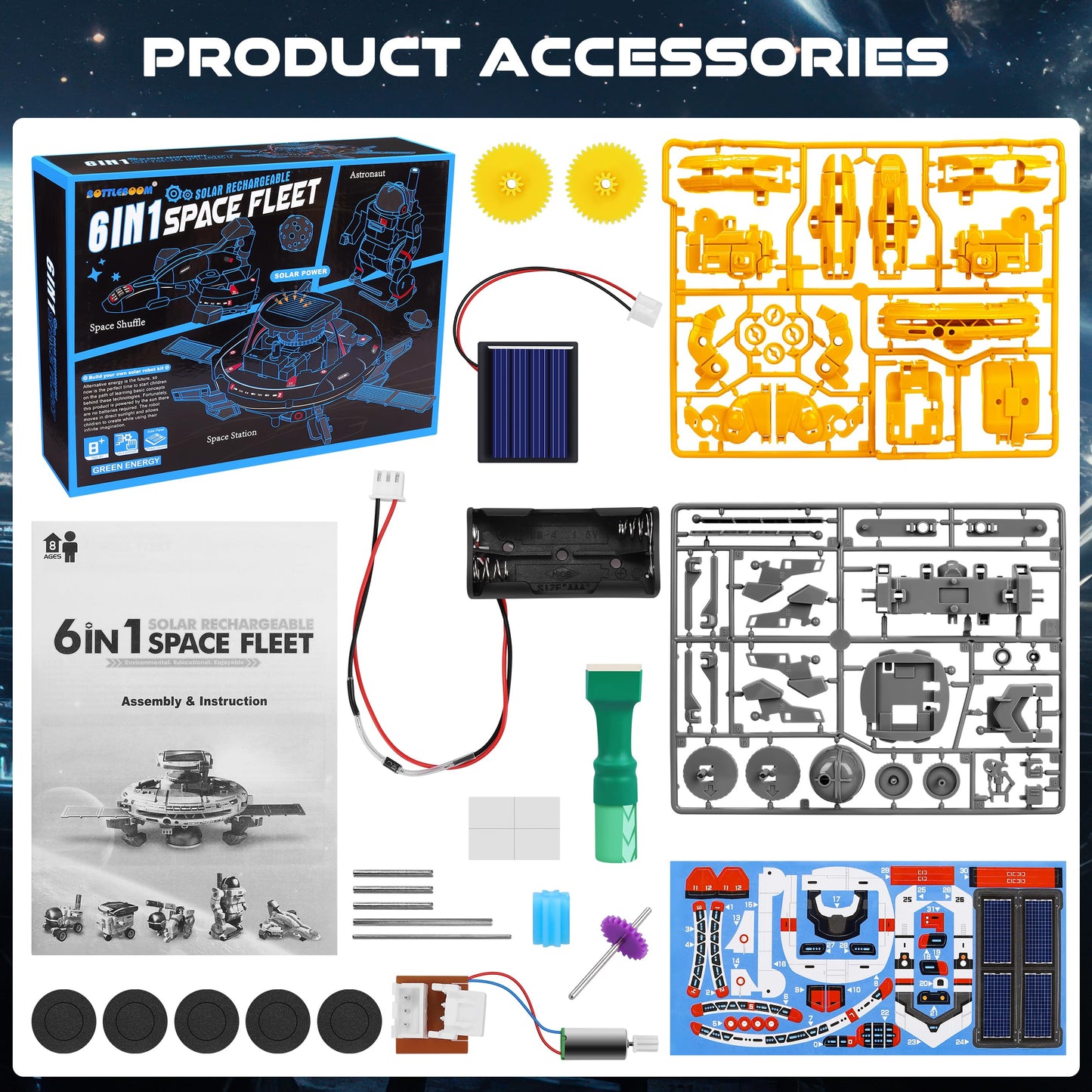 Stem 6-In-1 Education Solar Power Robots Toys For Boys,Science Kit For Kids Age 8-12, Education Toys, Great Gift For Boys And Girls For 8 9 10 11 12 Years Old