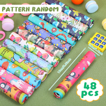 48 Pcs Kaleidoscopes, Vintage Classic Kaleidoscope Toys Educational Party Favors For Stock Stuffers Bag Fillers For Boys And Girls Birthday And School Carnival Prizes, Random Patterns (Cartoon Style)