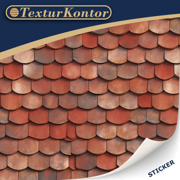 3 Sheets Self-Adhesive Roof Tiles And Shingles For Dollhouses Scale 1:12 (Roofshingles Clay)