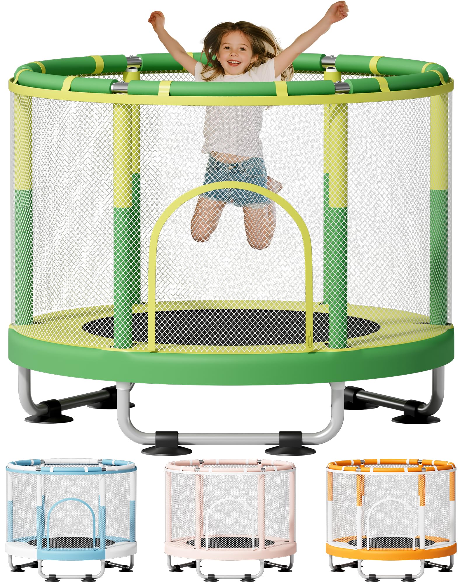 ZCMHAXJ 55 Trampoline for Kids with Enclosure 440lbs Capacity