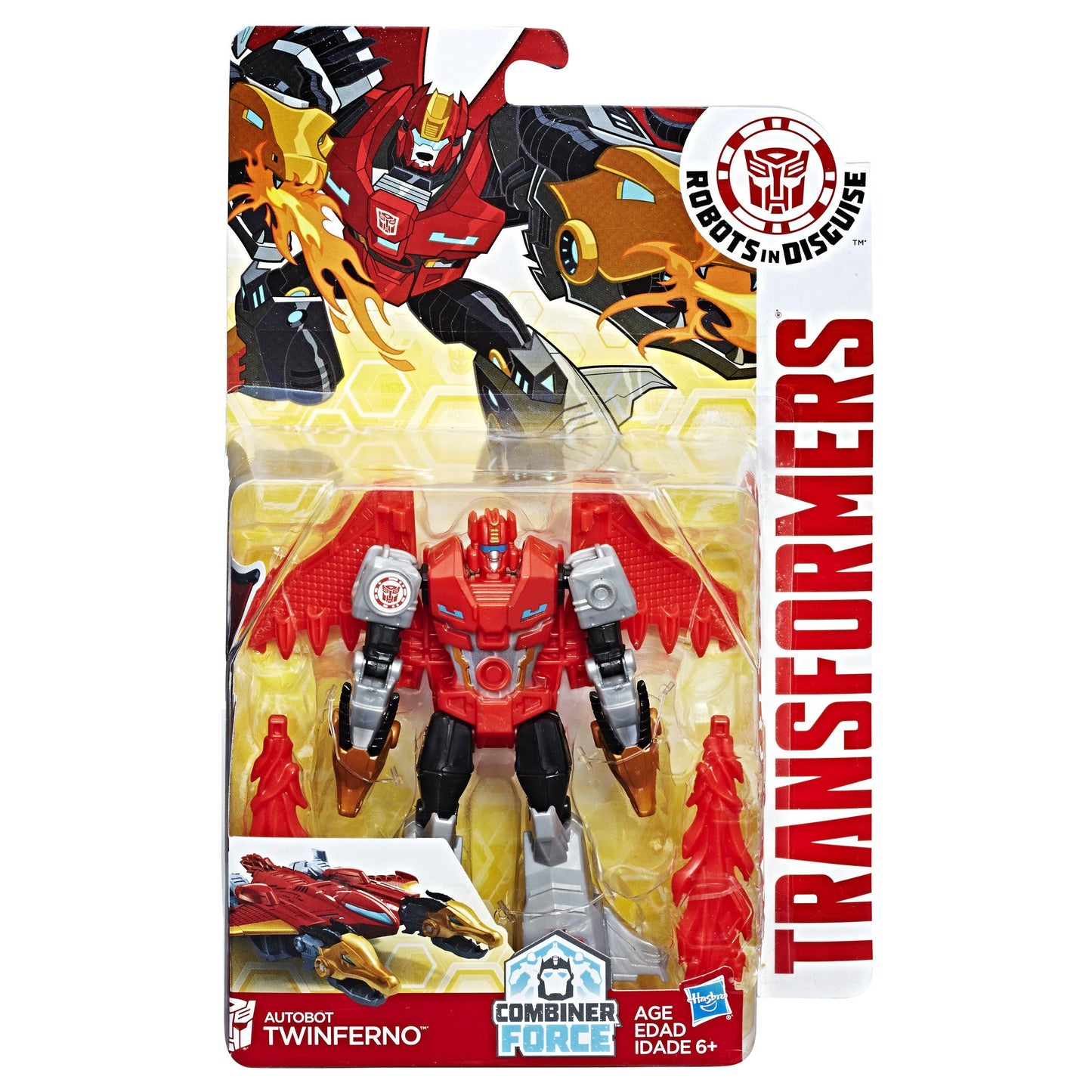 Transformers Robots in Disguise Autobot Twinferno Warrior Class Action Figure, Model C2345AS0, Plastic Material