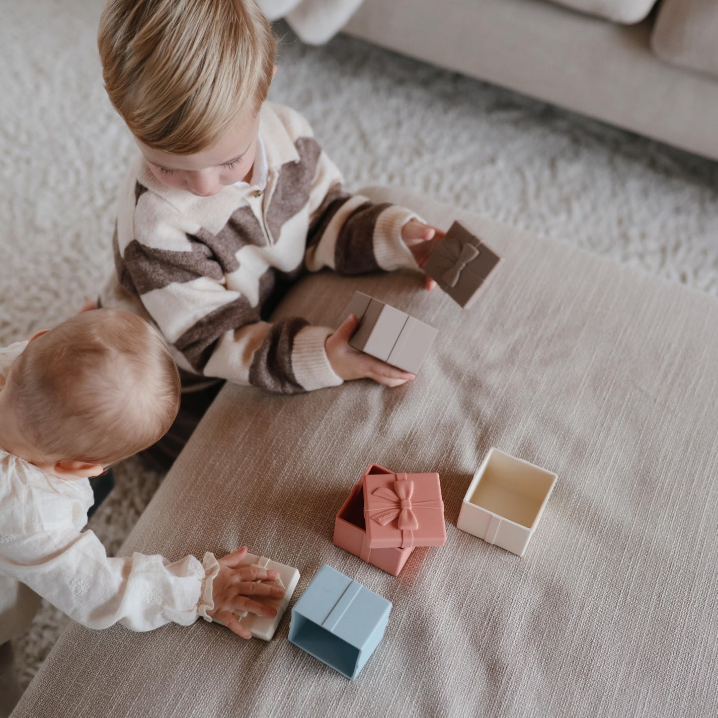 mushie Silicone Mix and Match Present Toy 4 Pack | Mold Free