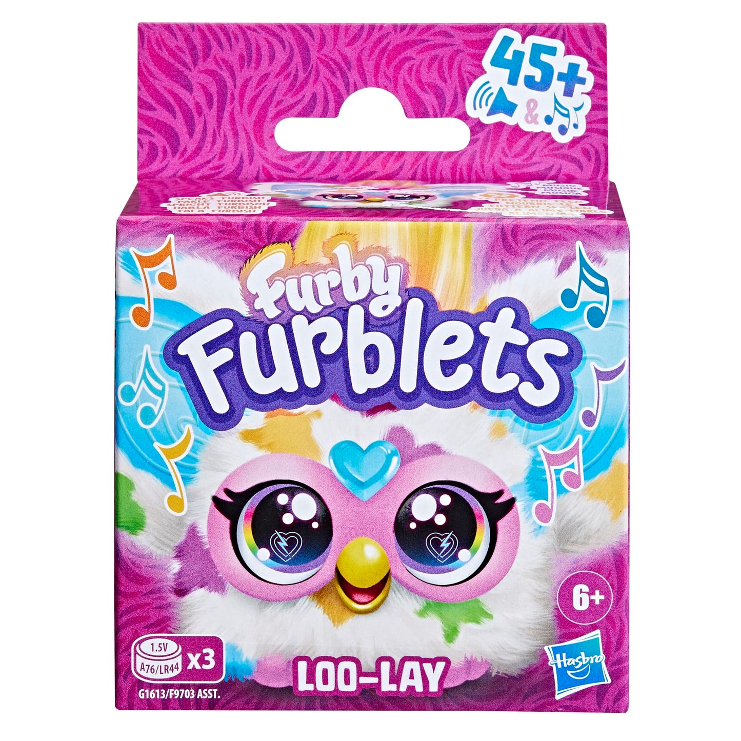 Furby Furblets Loo-Lay Mini Friend, 45+ Sounds & Music, Speaks Only Furbish, Electronic Plush Toys For 6 Year Olds & Up, Multicolor
