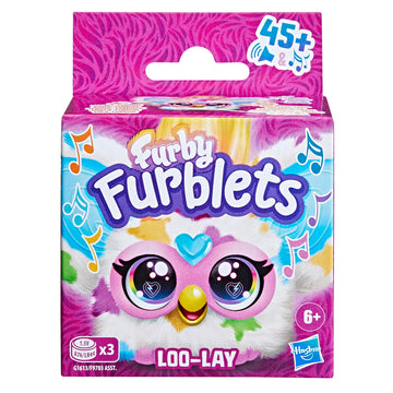 Furby Furblets Mini Friend G1613 - Electronic Plush Toy, 45+ Sounds, Multicolor, Ages 6+, Loo-Lay (Gamer Music)