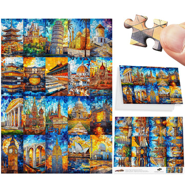 All4Jig Building Fun Jigsaw Puzzles For Adults And Kids, 1000 Pieces, 27.6'' X 19.7'', Christmas Secret Santa Gift, White Elepha