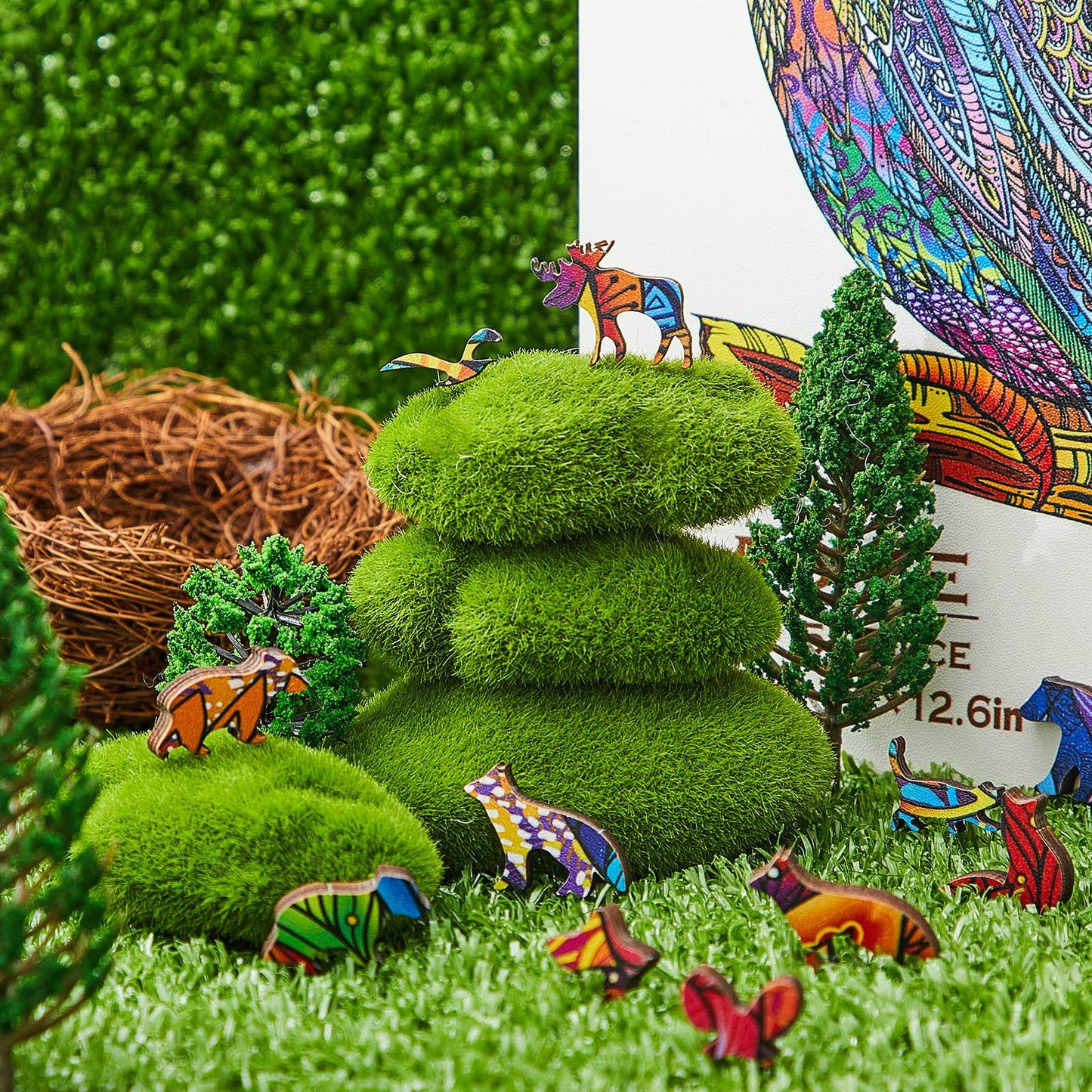 Sumind Owl Wooden Jigsaw Puzzles For Adult Original Wooden Jigsaw Puzzles Animal Shape 155 Pcs 6.5'' X 12.6'' Colorful Owl Funny