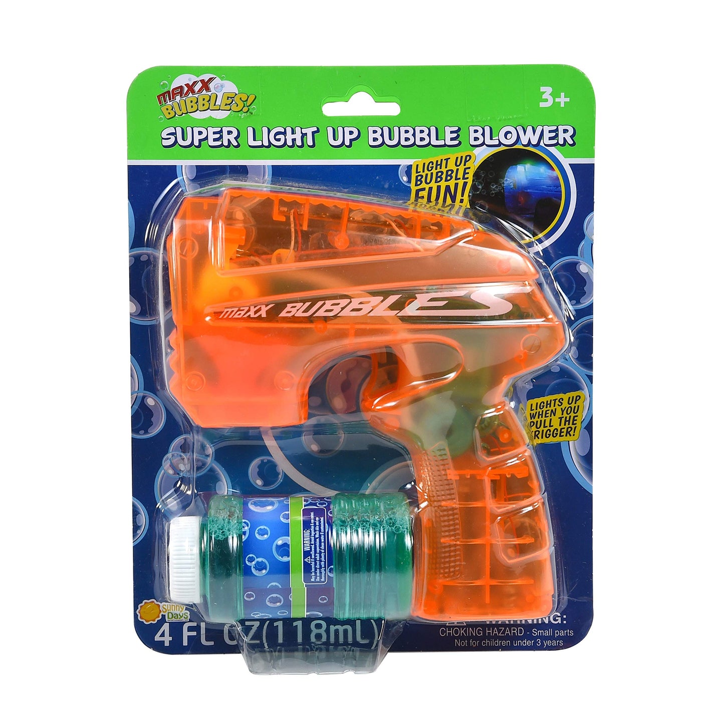 Bubble Blaster With Led Light Bubble Blower Toy With Non Toxic Bubble Solution, Summer Fun, Outdoor Birthday Party Favors For Ki