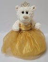 Kinnex Collections Since 1997 12' Quince Anos Quinceanera Last Doll Teddy Bear With Dress (Centerpiece) ~ Arc09831-6 (Gold)
