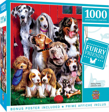 Masterpieces 1000 Piece Jigsaw Puzzle For Adults, Family, Or Youth - Sitting Pretty - 19.25'X26.75'