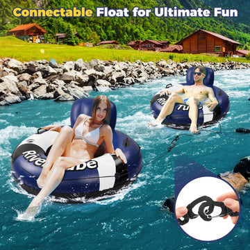 Kizjorya 2025 New & Upgraded River Tubes For Floating Heavy Duty, Inflatable Float For Beach Lake Rafting, Fool Floats With Mesh