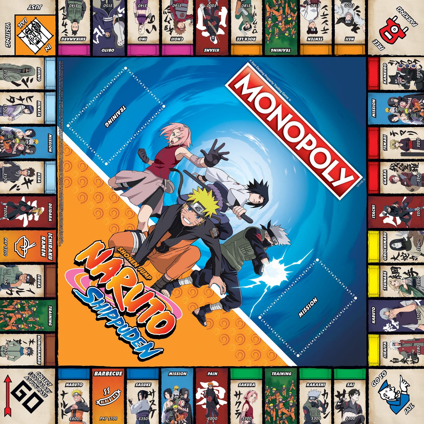 Monopoly: Naruto | Collectible Monopoly Game Featuring Japanese Manga Series | Familiar Locations And Iconic Moments From The Anime Show | 2-6 Players