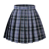 Girl'S Japan Cosplay Anime Plaid Costumes Skirts (S,Light Blue Mixed Green)