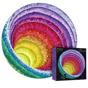 Antelope 2 In 1 1000 Piece Puzzle Bundle - Hue Wormhole - 1000 Piece Jigsaw Puzzle Bundle With Mandalic Rose - 1000 Piece Jigsaw Puzzle