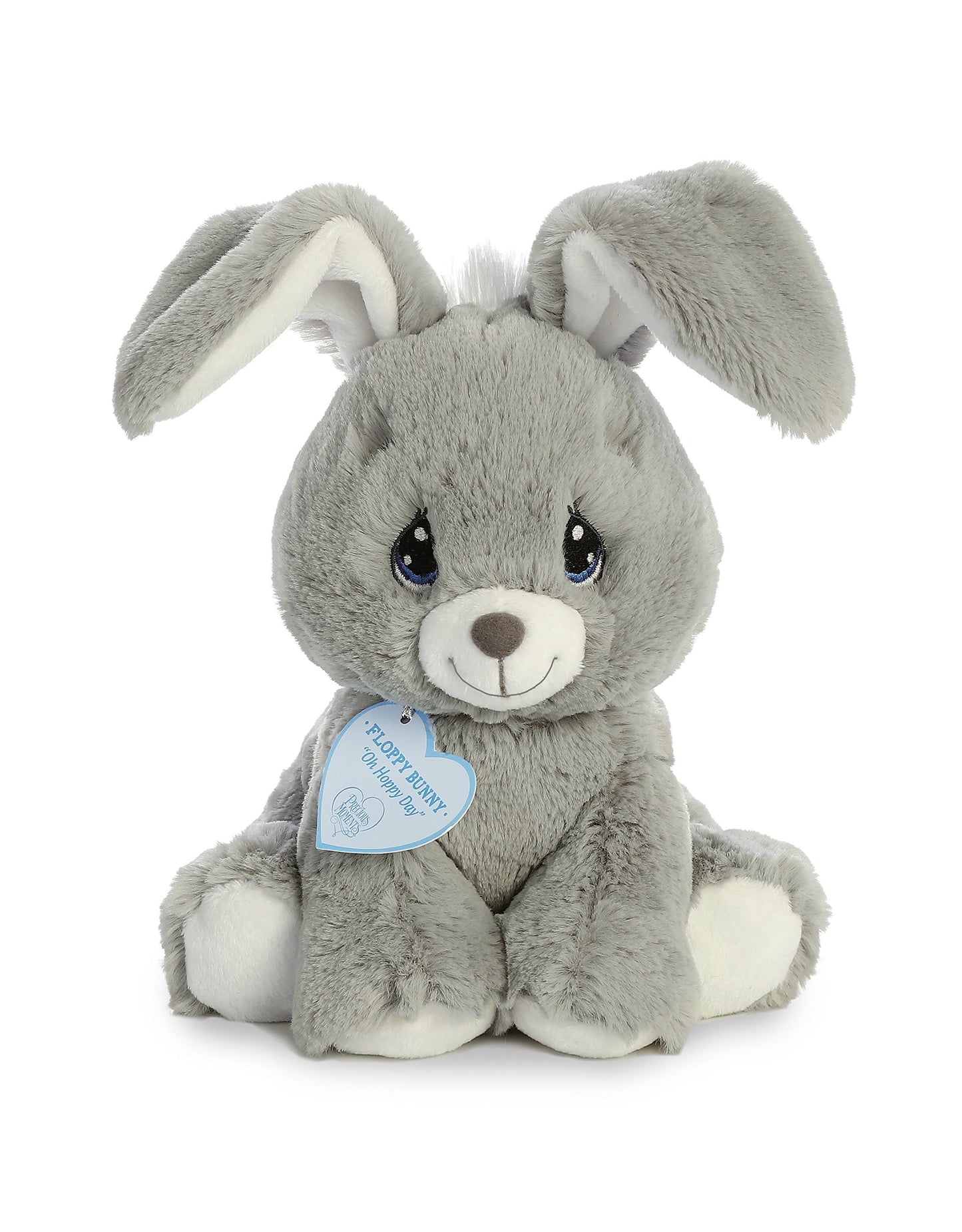 Aurora® Inspirational Precious Moments™ Floppy Bunny Grey Stuffed Animal - Cherished Memories - Enduring Comfort - Gray 8.5 Inches