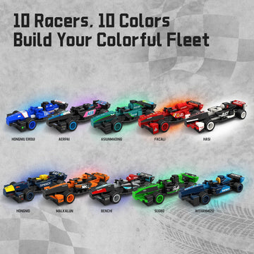 Utbttor F1 Race Cars Building Blocks Set, 732 PCS DIY Toy for Kids Ages 6+, ABS Plastic, Model C1025, Perfect Gift for Racing Fans