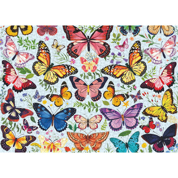 Butterfly Puzzles For Adults - 1000 Pieces, Colorful Plant & Flower Jigsaw Puzzles, Nature Floral Wall Decor