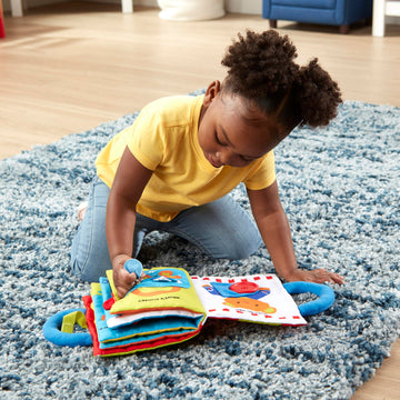 Melissa & Doug My First Activity Book - 8-Page Soft Fabric Book for Babies & Toddlers, Multi Color, Model 30267