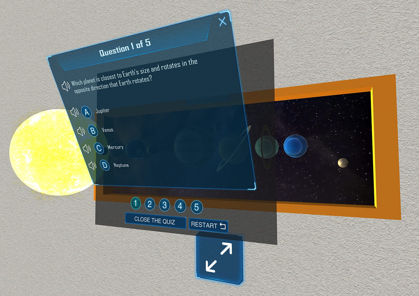 FarSight XR | Our Solar System: an Augmented Reality Poster (39 x 13) | Interactive STEM Education | Science Learning Resource |