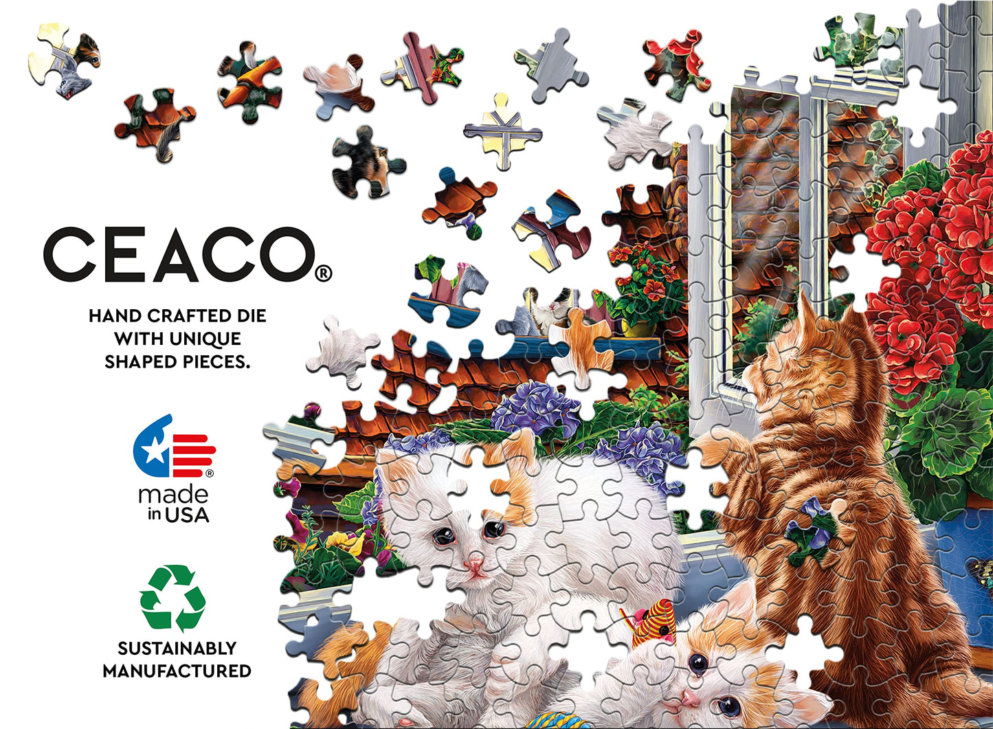 Ceaco - Harmony - Image World - Kittens In The Moonlight - 500 Piece Jigsaw Puzzle