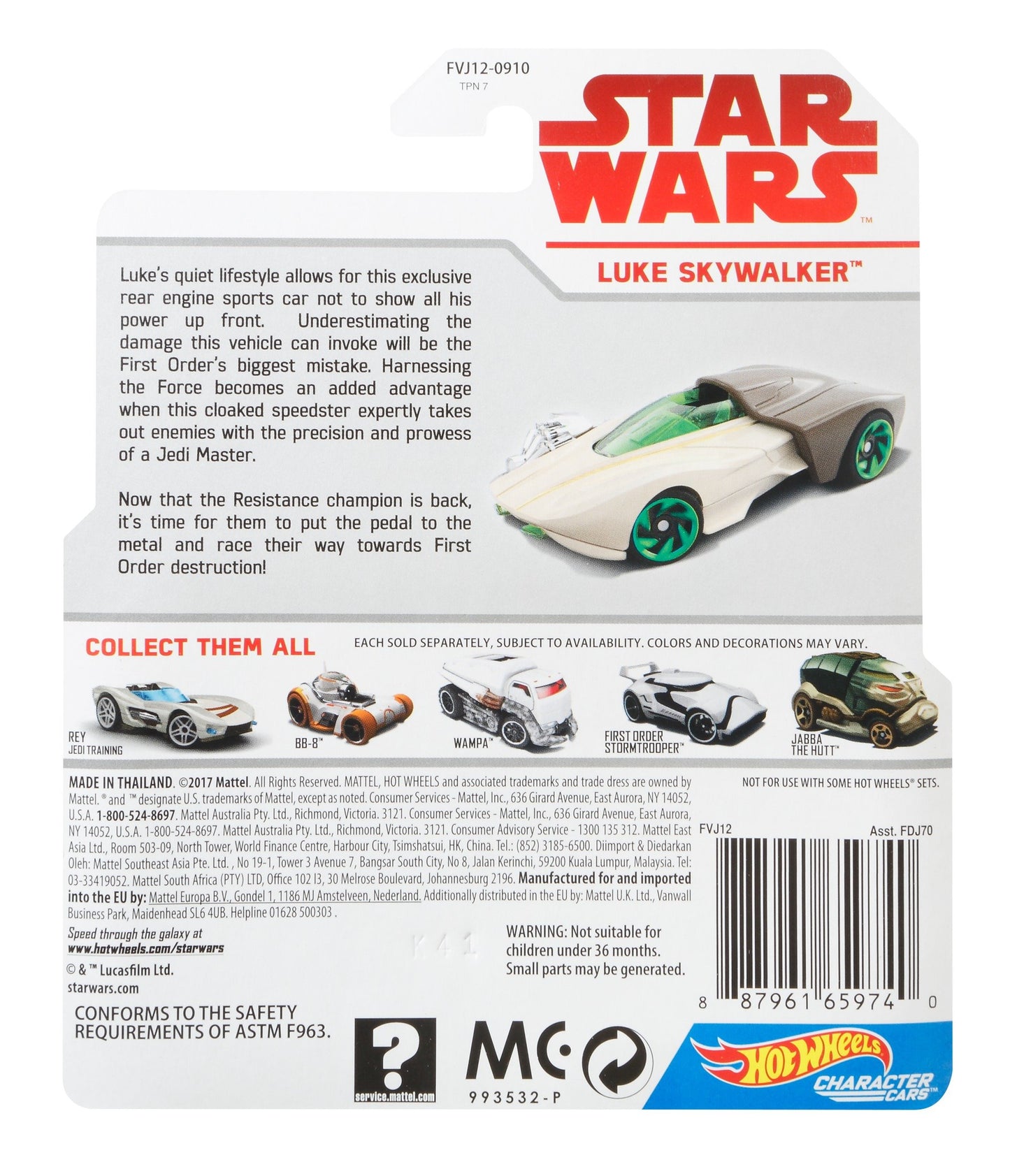 Hot Wheels Luke Skywalker Vehicle