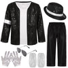 Baurghop Kids Dance Star Costume For Boys 80S 90S Pop Stage Outfits For Halloween (6-7 Years)