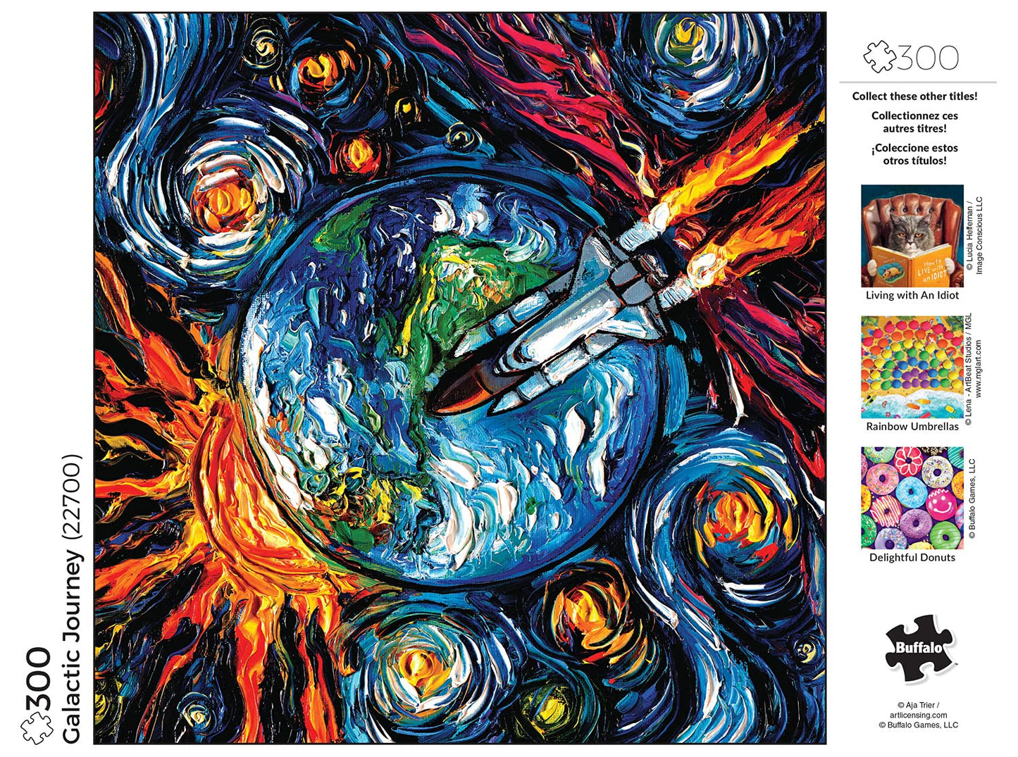 Buffalo Games - Aja Trier - Galactic Journey - 300 Piece Jigsaw Puzzle For Adults Challenging Puzzle Perfect For Game Nights - Finished Size Is 21.25 X 15.00