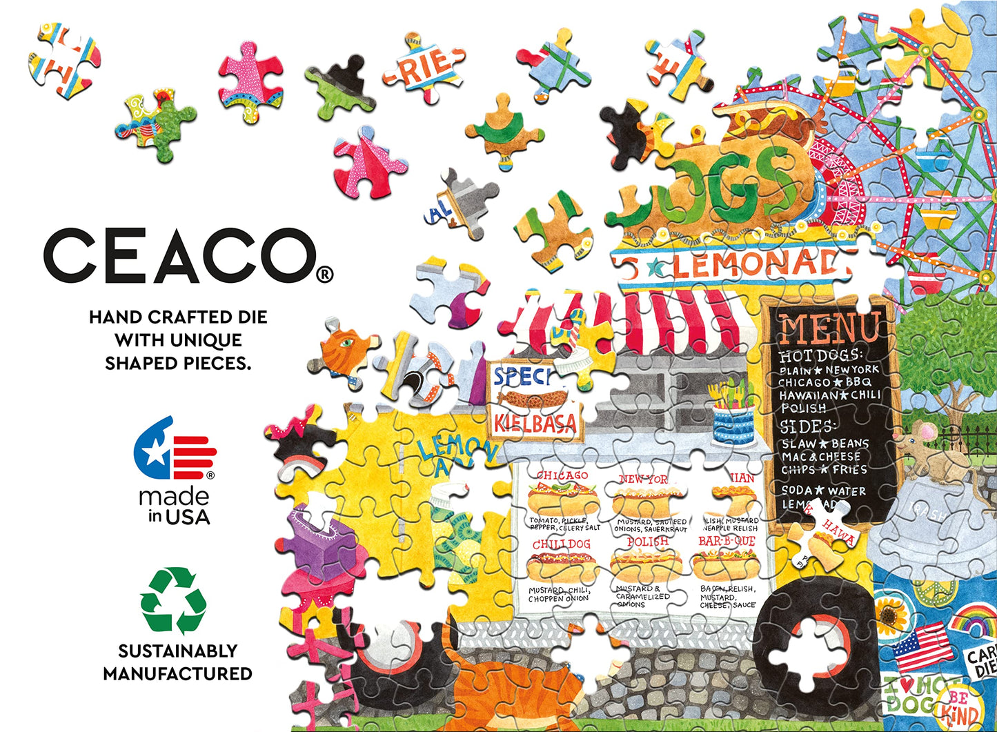 Ceaco - Food Trucks - Hot Dog Truck Ii - 500 Piece Jigsaw Puzzle