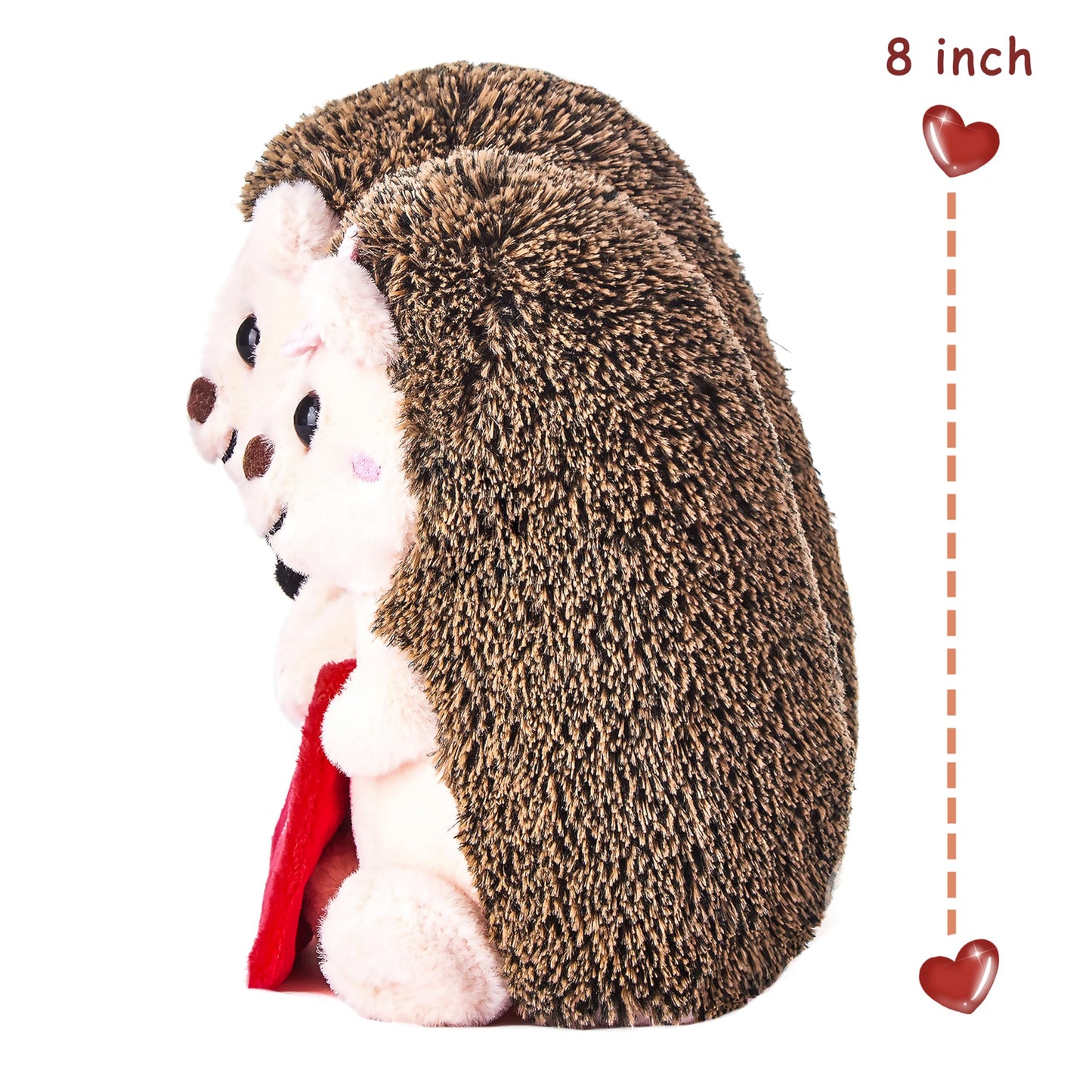 Ikasa Pair Of Hedgehog Stuffed Animal Couple Plush Toy With Heart For Valentine Day,Cute 8 Small Soft Toys,Valentines Gifts Fo