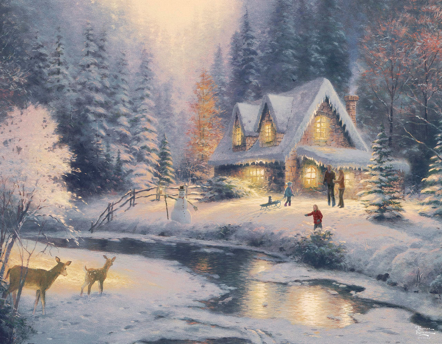 Ceaco - 4 In 1 Multipack - Thomas Kinkade - Seasons - (4) 500 Piece Jigsaw Puzzles
