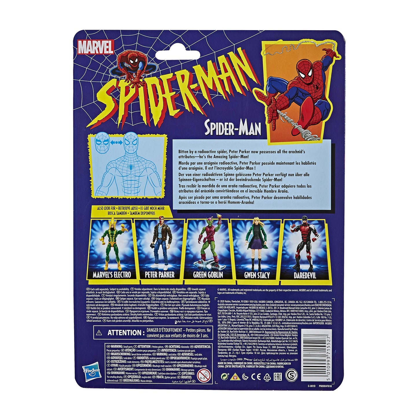 Spider-Man Hasbro Marvel Legends Series 6-Inch Collectible Action Figure Toy Retro Collection