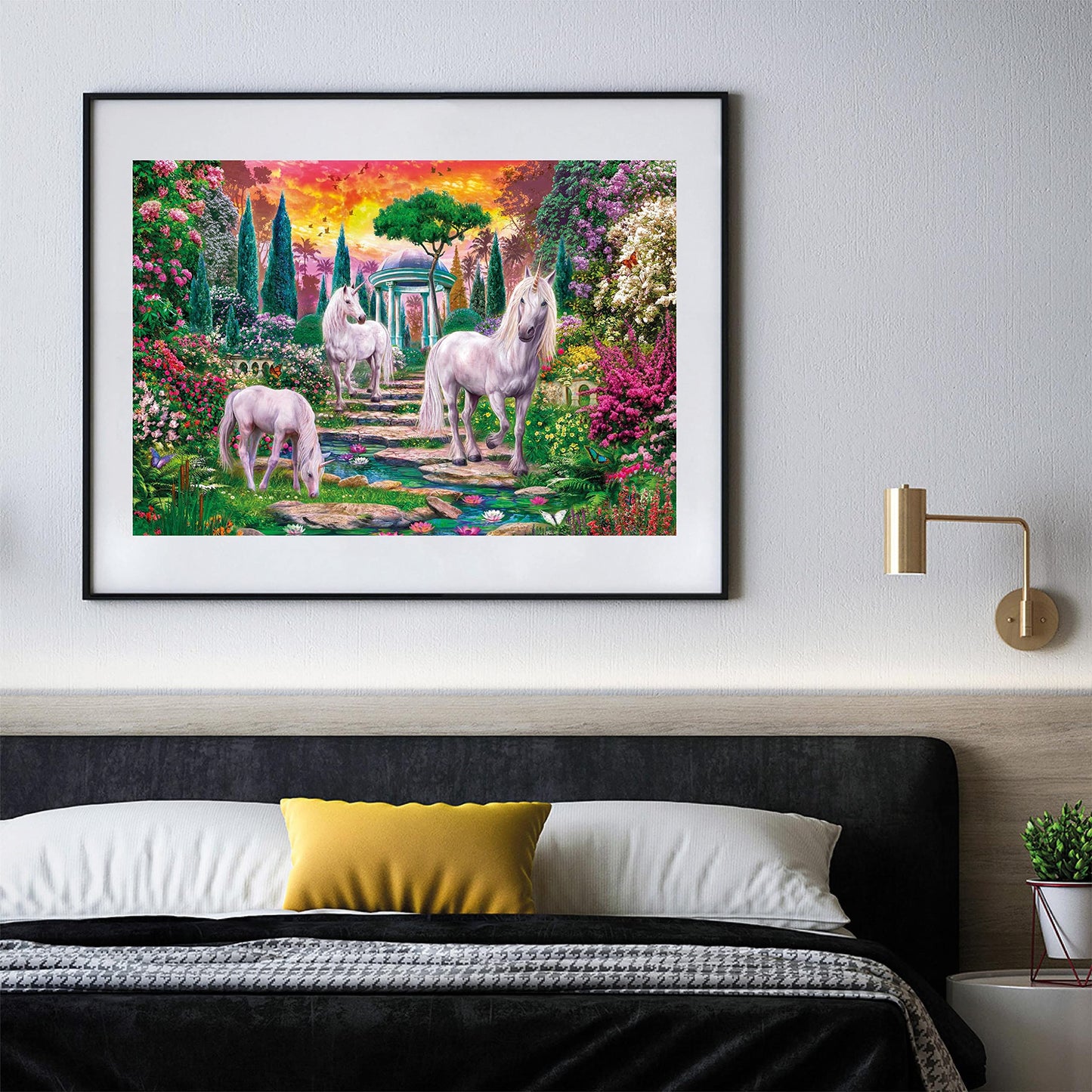 Clementoni - 32575 Classical Garden Unicorns Puzzle Collection - 2000 Pieces - Adult Puzzle, Entertainment For Adults - Made In Italy
