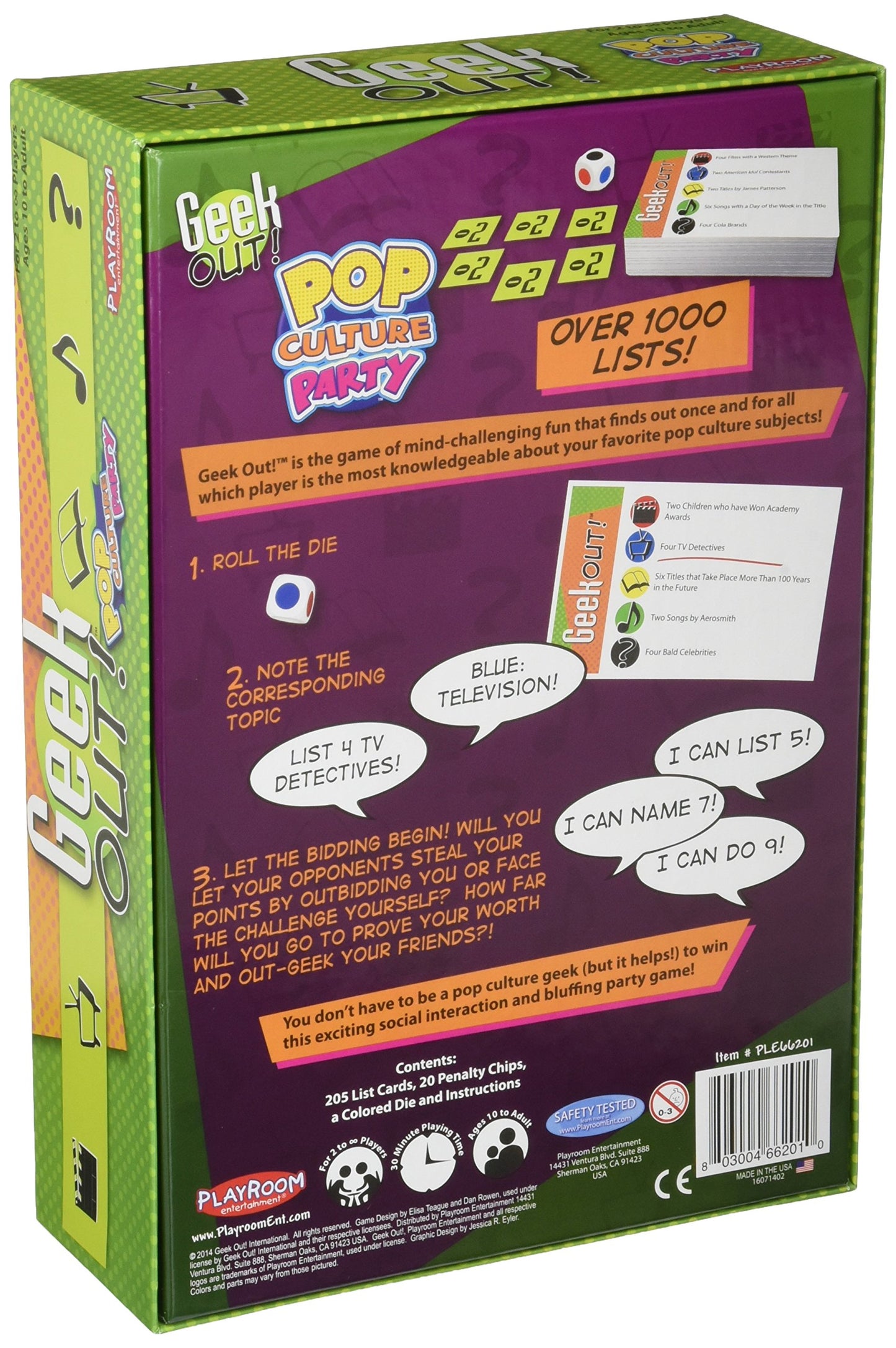 Playroom Entertainment Geek Out! Pop Culture Party Card Game