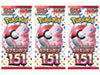 (3 Packs) Pokemon Card Game Japanese 151 Sv2A Booster Pack (7 Cards Per Pack)