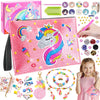 Unicorn Diamond Purse Kit for 5 6 7 8 9 Year Old Girls - Diamond Craft Purse with Sticker Earrings Hair Clips Bracelet Necklace