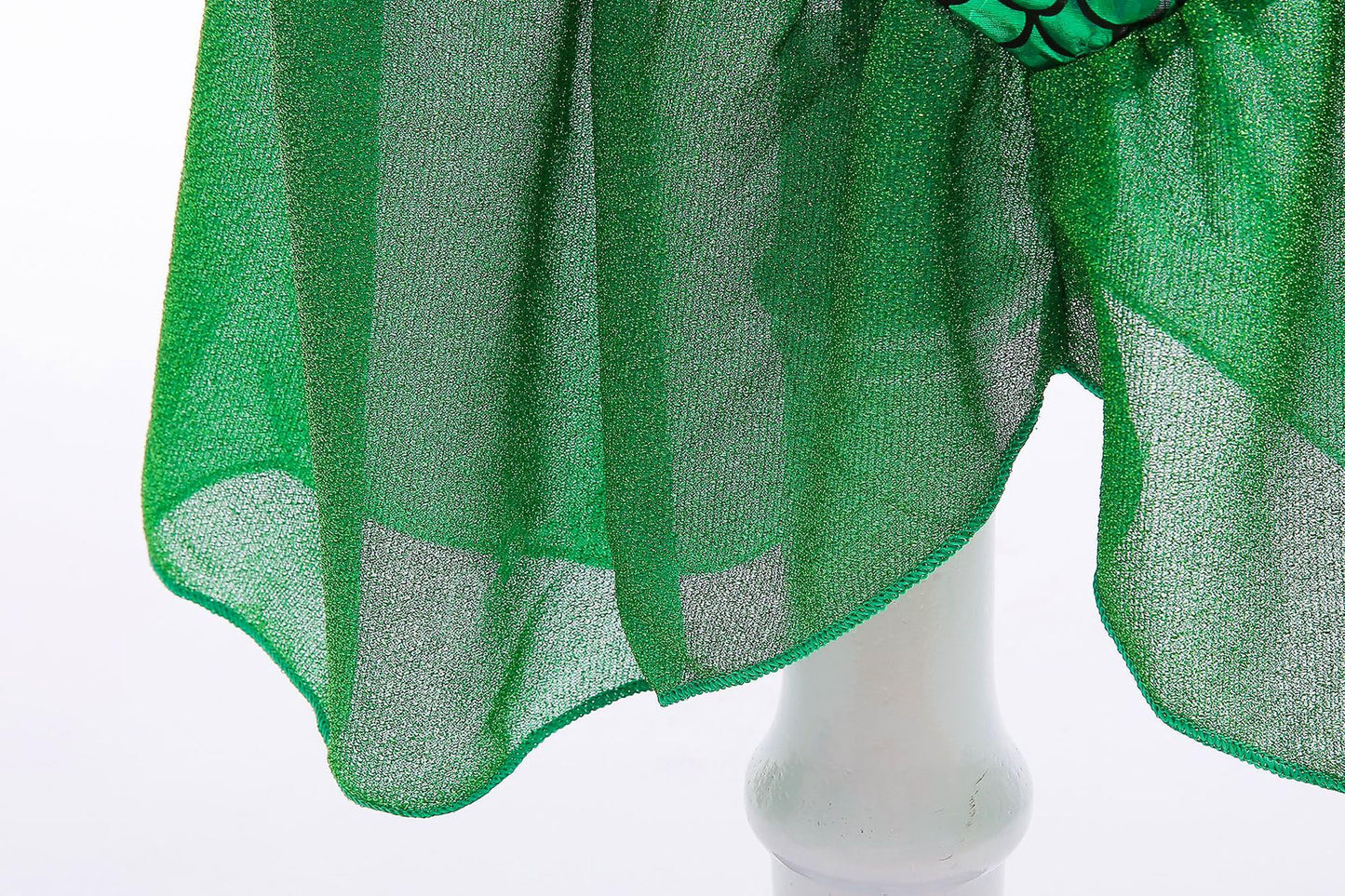 Huutiomys Little Girl Luxury Mermaid Costume Princess Dress For Girls With Accessories (Green, 8-9 Years)