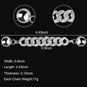 Rhinestone Bling Decoration Charms, Diamond Trend Designer Luxury Cute Jewelry Shoe Accessories For Women Girl Gifts(Silver)