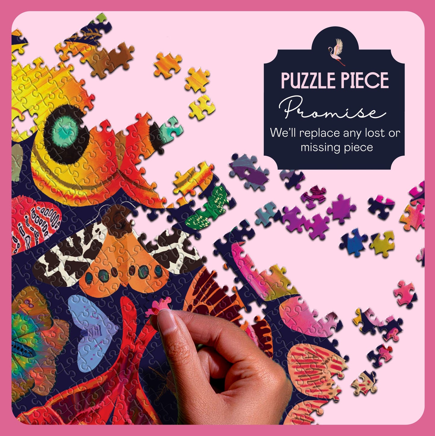 Elena Essex Jigsaw Puzzles - Radiant Jungle, Kites At Dusk, Snowfall (Midnight Moths)