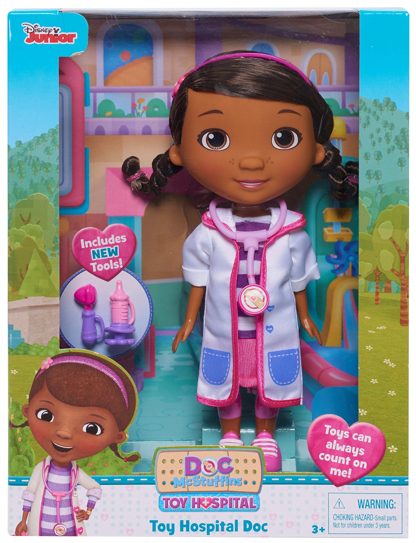 Doc McStuffins Toy Hospital Doc 8.5 Inch Articulated Doll with Doctor Accessories, Kids Toys for Ages 3 Up by Just Play