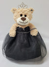 KINNEX COLLECTIONS SINCE 1997 12'' Quince Anos Last Doll Teddy Bear with Dress (Centerpiece) ~ ARC09832-17 (Black)