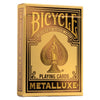 Bicycle Metalluxe Gold Playing Cards - enhanced Metal Foil Finish - game-style Size