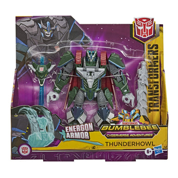 Transformers Bumblebee Cyberverse Adventures Ultra Class Thunderhowl Action Figure Energon protective covering Power Up for Kids Ages 6 and Up 6.75-inch