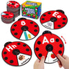 Coogam Interactive Alphabet Learning Toy, Abc Number Letters Spinning Game, Sight Words Animal Pattern Ladybug Cards, Montessori Educational Toy Gift For 3 4 5 Year Old Baby Toddlers
