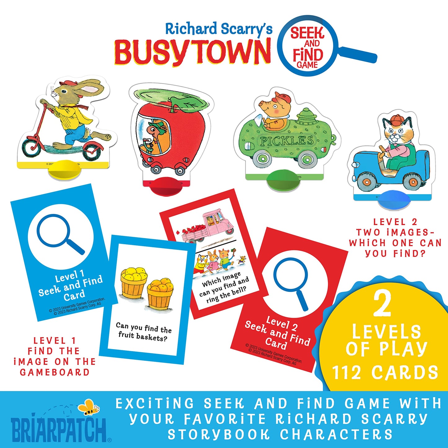 Briarpatch Busytown Seek and Find Game for Preschool, Cardboard, Multi, Model 06532