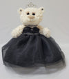 KINNEX COLLECTIONS SINCE 1997 12" Quinceanera Last Doll Teddy Bear, Black, ARC09831, Polyester Material, Perfect for Celebrations