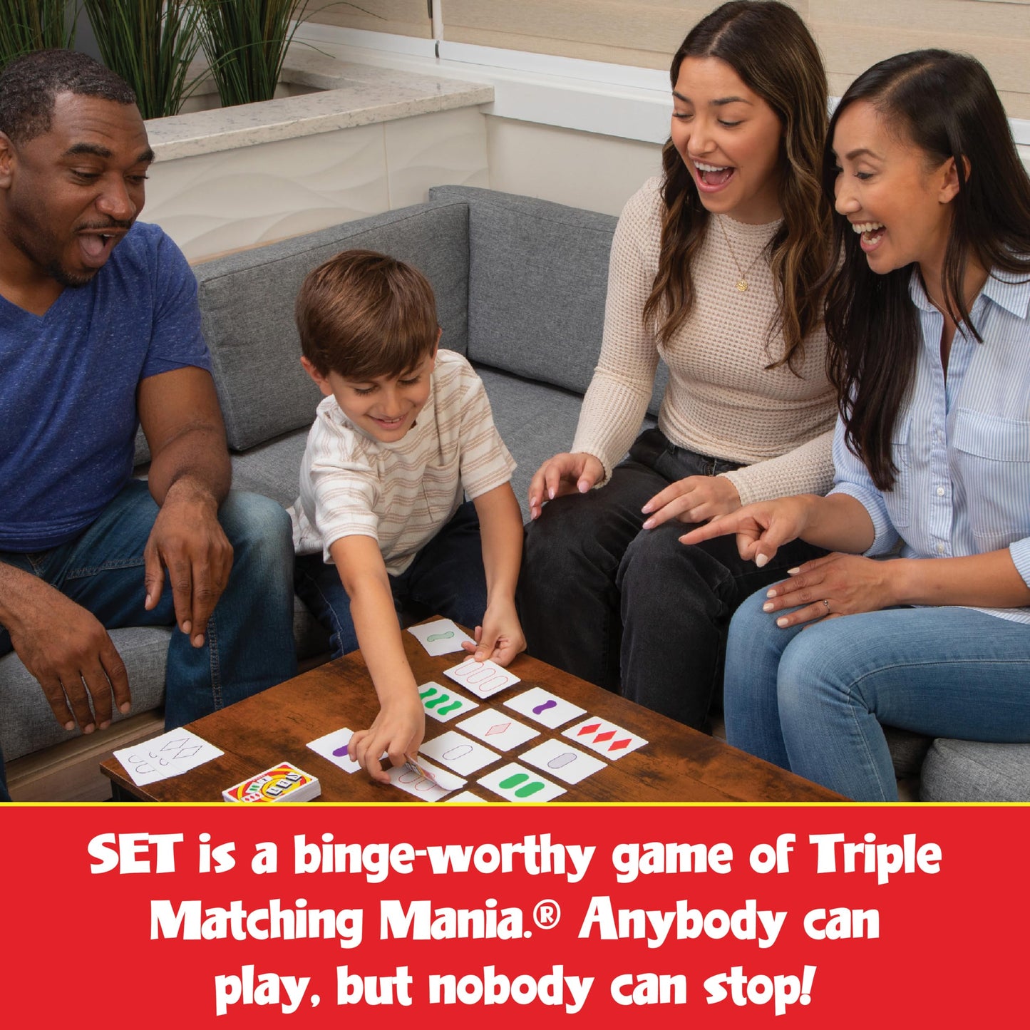 Playmonster Set Card Games For Kids - Travel Case Bundle, Cards Included, Matching Game, Learning Games, Fun Family Games, Game