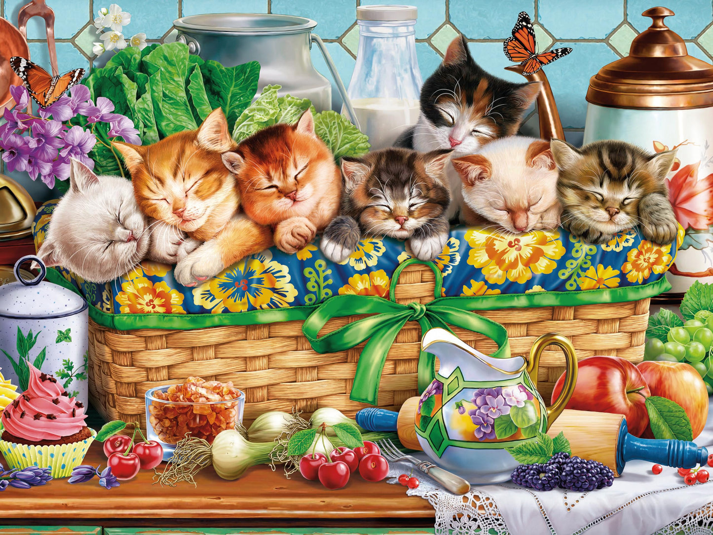 Ceaco - Kittens In A Basket - 300 Piece Jigsaw Puzzle