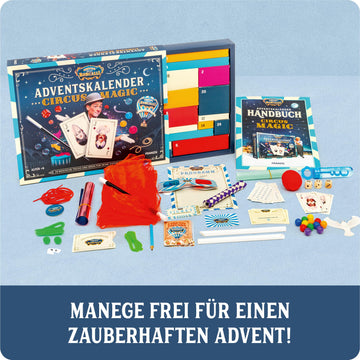 Franzis 67188 Circus Roncalli Advent Calendar, 24 Magic Tricks And Ideas For Your Own Circus Show, For Children From 8 Years