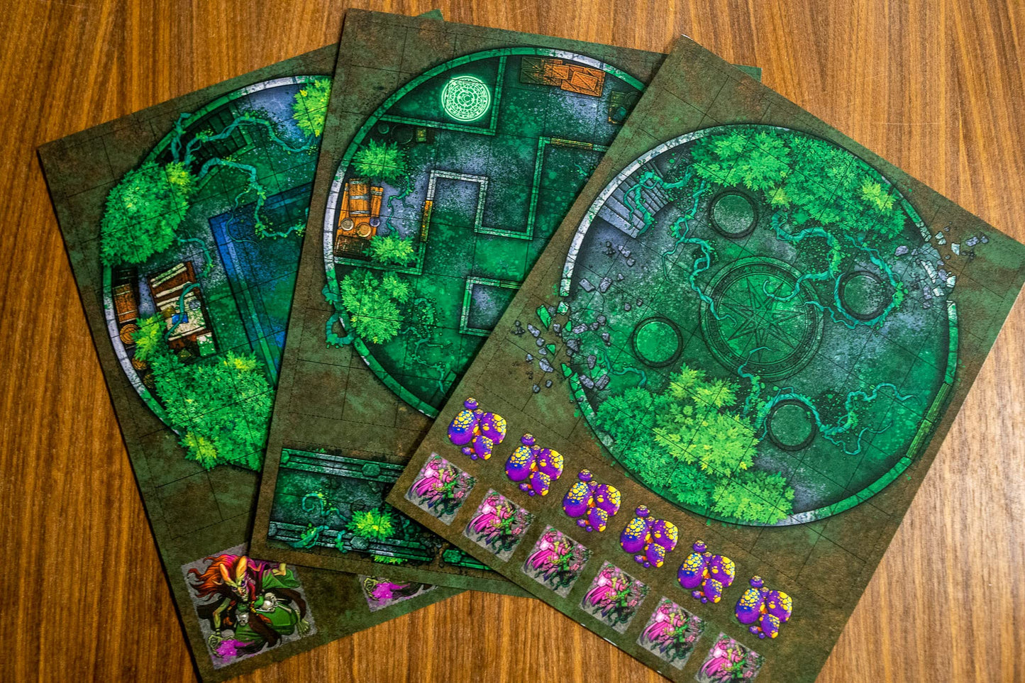 DUNGEON CRAFT Fey Forest 2D Terrain Set - Multicolor Cardstock for TTRPG Adventures