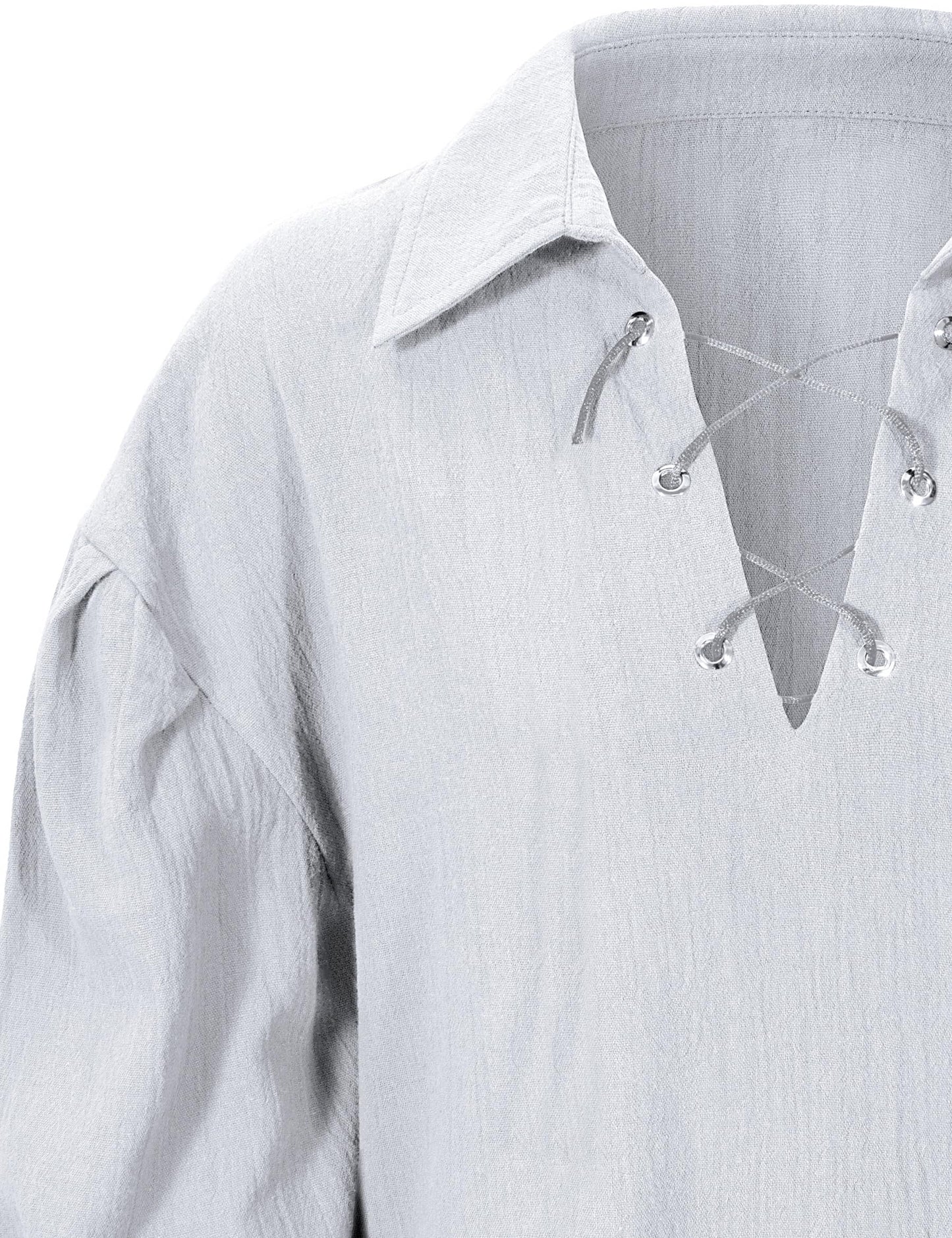 Kids Medieval Viking Pirate Renaissance Retro Costume Shirt For Boys Halloween Party Cosplay 10-12 Years White