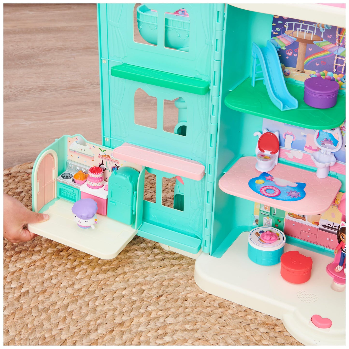 Gabby'S Dollhouse, The Kitchen Of Kitty Dolcetto, Mini Playset Rooms Of The House, Games For Children Ages 3 And Up